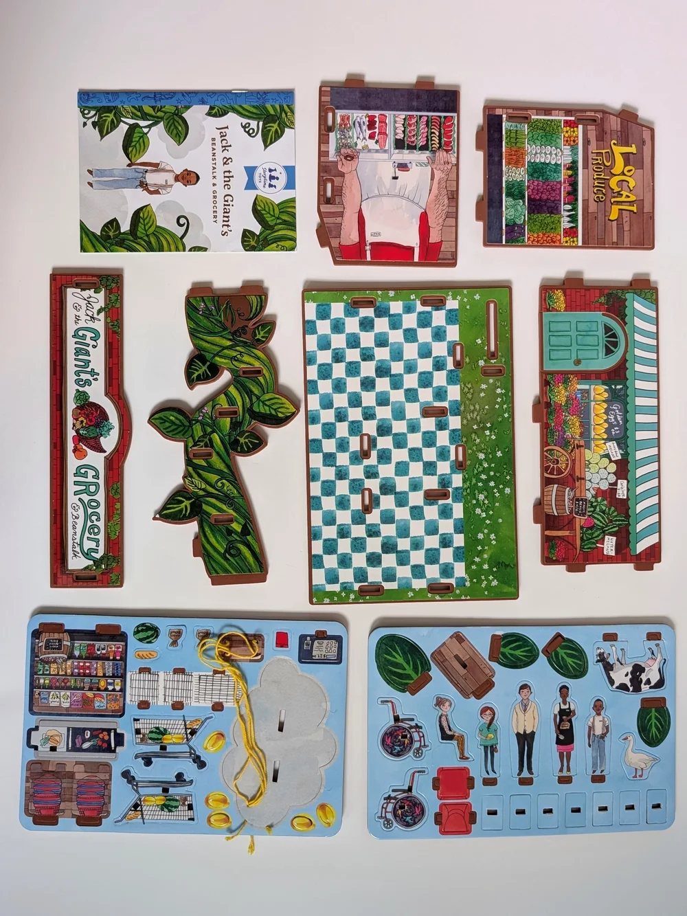 Storytime Toys Jack & the Giant's Grocery & Beanstalk Book & Play Set - COMPLETE